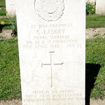 Grave of Corporal Cyril Laskey 43RM Commando, Ravenna War Cemetery