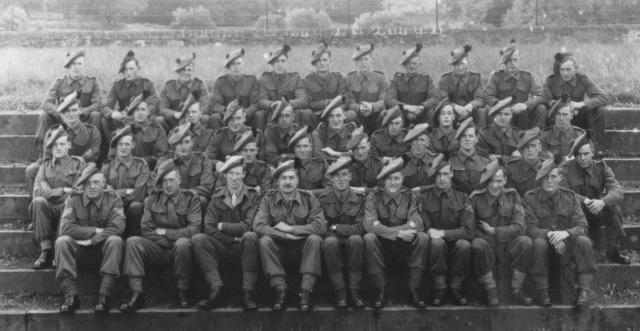 Some of No.9 Commando, public park Rothesay on the Isle of Bute in 1942 while training ther