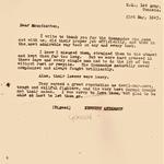 Letter to Lord Mountbatten, CCO, from Gen. Kenneth Anderson, HQ 1st Army, 23 May '43