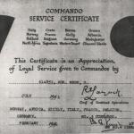 Commando Service Certificate of Bdr. George Webb No.3 Cdo.