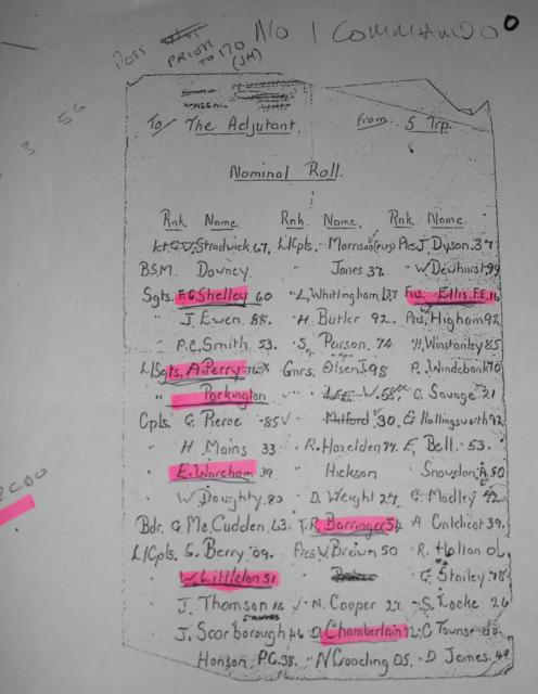 No 1 Commando - 5 Troop - prior to Hill 170.