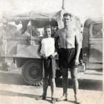 Leslie 'Tich' Ainslie and Edward 'Tiny' Burke, 5 Troop No. 2 Commando.