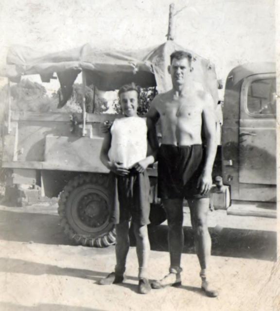 Leslie 'Tich' Ainslie and Edward 'Tiny' Burke, 5 Troop No. 2 Commando.