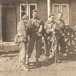 Pte. Robert Ollerenshaw (2nd left) and others from No.6 Cdo