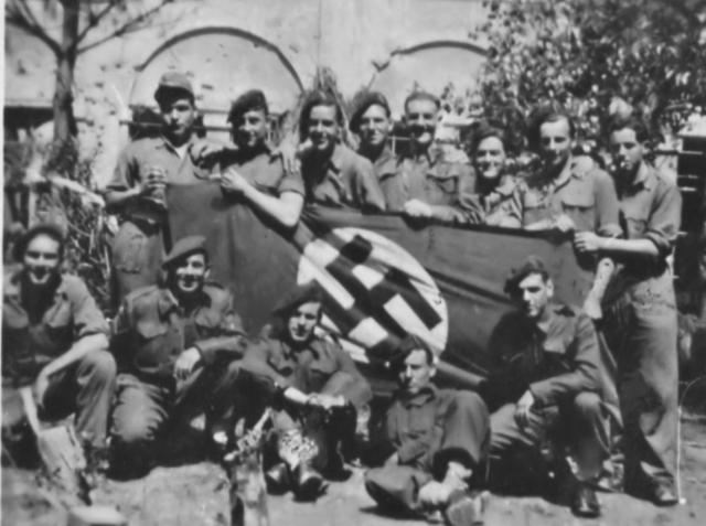 Vic Pratt, Ben Fryer and others from 5 troop No.2 Commando, at Ravenna