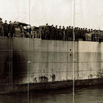 Maurice Burrows No. 3 Cdo and others on a troop ship.