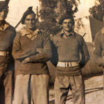 Pte. J.B. Jones (3rd from left) and 3 others from No. 9 Commando