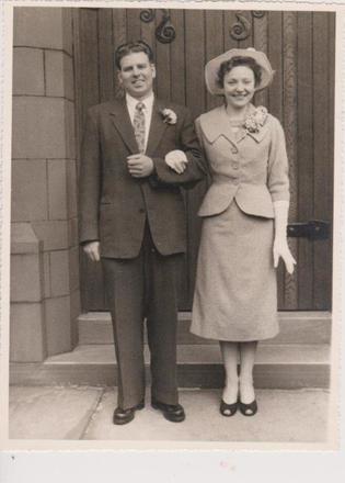 Joe and Margaret Longson on their wedding day