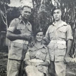 Sgt. Ellington, Cpl. B. Newberry, Cpl. John 'Jack' O'Sullivan, Colombo 25 Feb. 1946