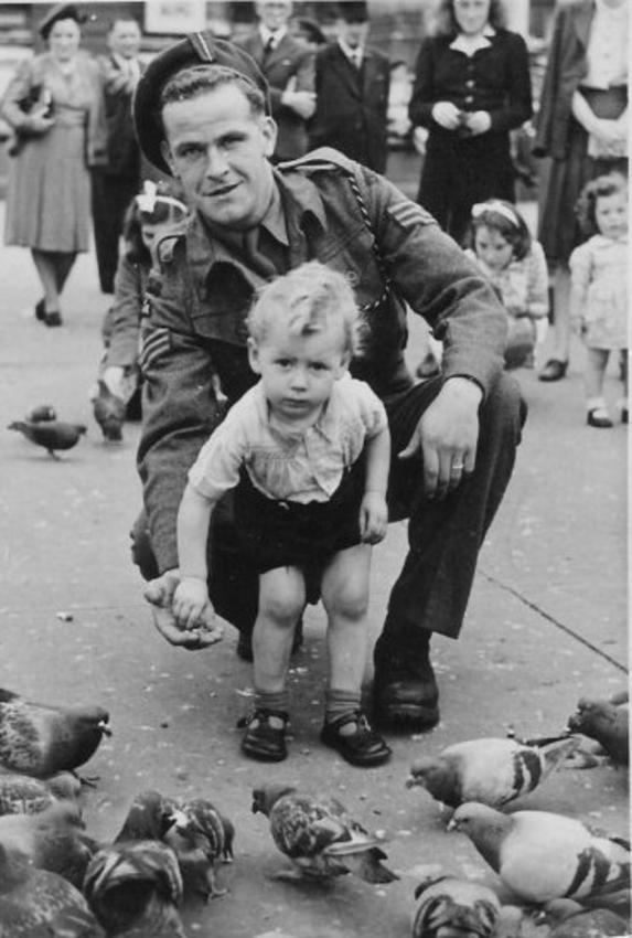 Doug Webster, No.2 Commando, and son