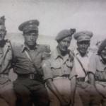 No.9 Commandos' Alec Hill, Smudger Smith, Ron 'Ken' Young with Greek officers in Greece