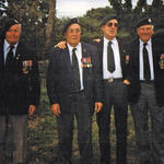 Sgt. Robert Hepper 45RM Commando (right) and others