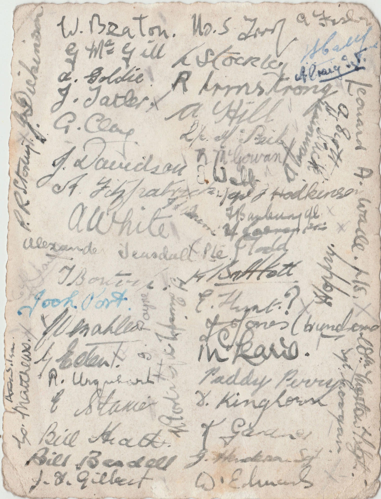 Reverse of No.9 Commando 5 Troop photo