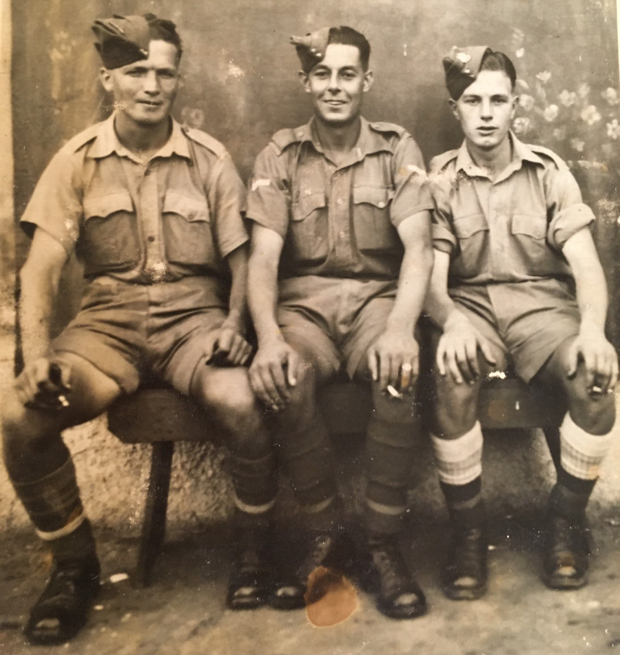 Pte. Albert Reginald Seekings, LCpl. Eric Musk, Pte Robert William Seekings. All No.7 Commando and SAS