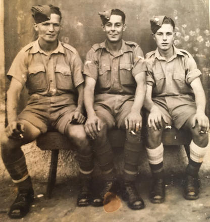 Pte. Albert Reginald Seekings, LCpl. Eric Musk, Pte Robert William Seekings. All No.7 Commando and SAS
