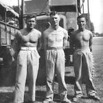 Justin Szarkow, Tommy (Paddy) Sleith, Alex (Mac) McKenzie, all No.9 Commando