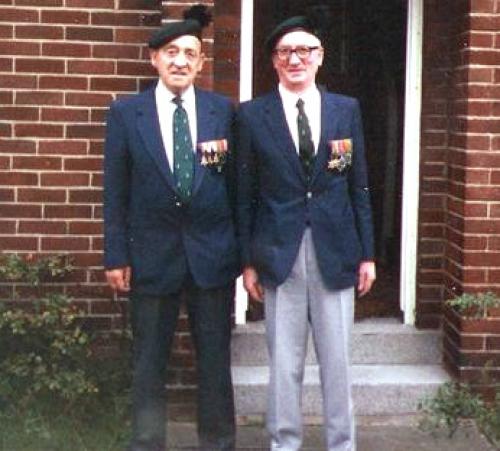 Tommy Sleith (on the right)  and another - No.9 Cdo Veterans