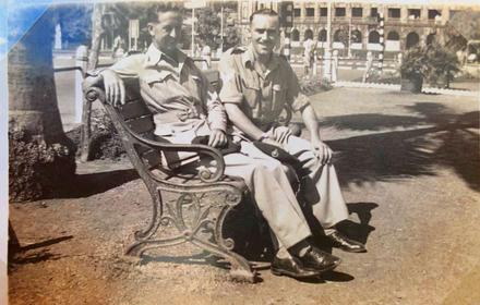 Cpl. Albert Read (left) 3 Bde. Signals and unknown