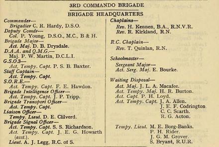 3rd Commando Brigade HQ April 1945