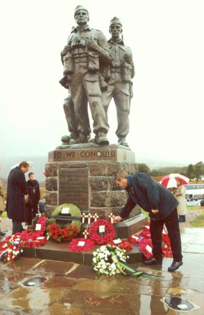 Stephane at the Commando Memorial November 2002