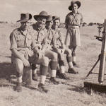 Group from No.5 Commando 6 Troop mortar section - Cpl. Ken Rees standing