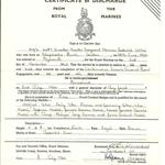 QMS Norman Frederick Lyon RM Discharge Certifcate