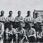 Reginald Stanley Mabey (front 2nd left) and others Bari Italy 1944