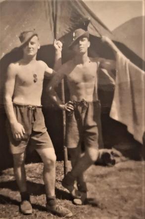 Fred Newby (right) 45 Commando, Cheung Chau Island, Hong Kong