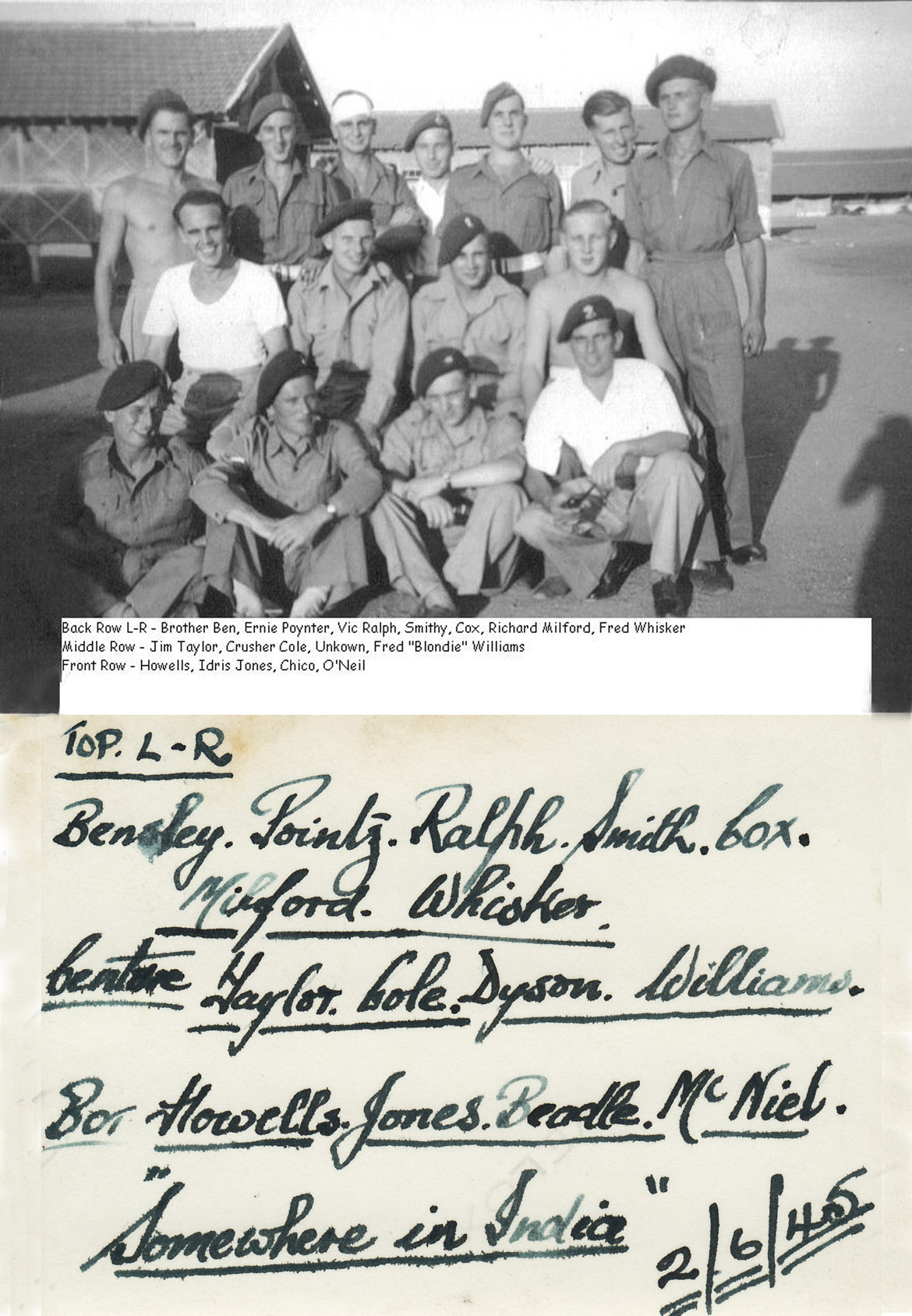 Ernie Poyntz, Vic Ralph, Jim Taylor, Brother Ben, and others