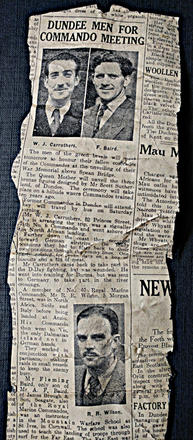 Newspaper cutting mentioning Cdos - Wilson, Carruthers, and Baird