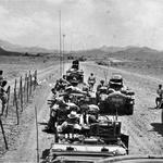 Lt Ian Campbell Clark in convoy, Aden, circa 1960/61.