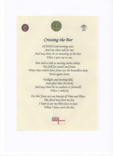 Crossing the bar  by  Alfred Lord Tennyson