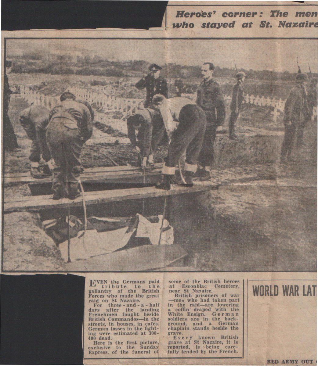 Some of the Fallen from Operation Chariot at St Nazaire being buried