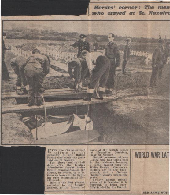 Some of the Fallen from Operation Chariot at St Nazaire being buried