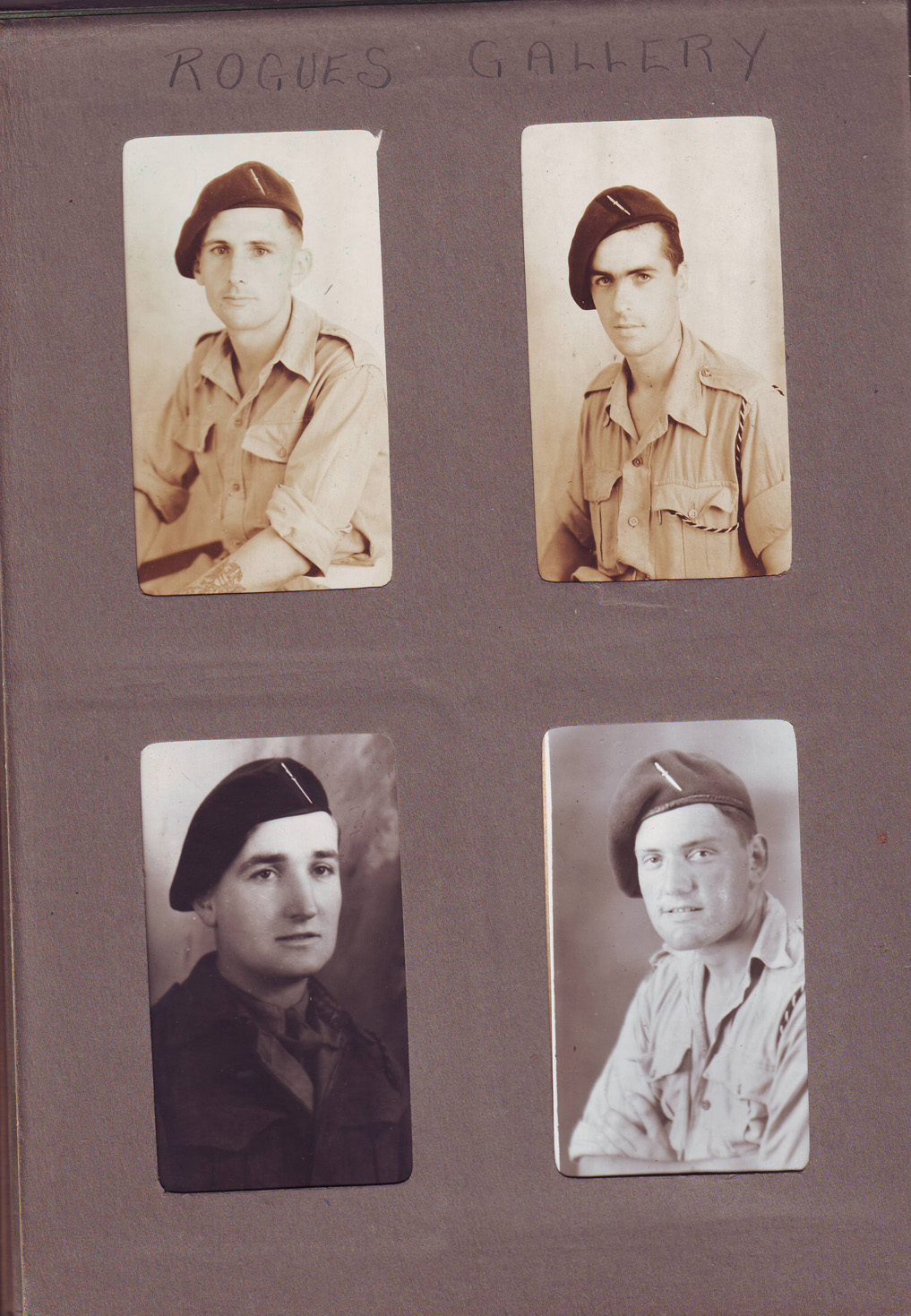 No.2 Commandos Gnr. R. Hopkins, Vic Pratt, Stan Buckmaster, John Carpenter