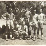 No.2 Commandos Ken McAllister, Taffy Davies, Dave King, Joe Rogers, Tony Woods, Joe Campling, 'Ginger'  Eley