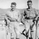 Mne.Charles Haw (right), Ceylon, with his mate Bob 44RM Commando