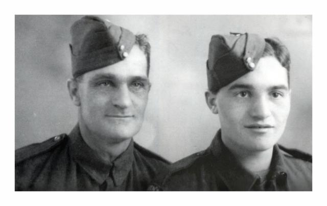 Stan Scott and his father 1942 when they were in the Queens Royal Regiment.