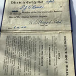 Association book of Gnr. O'Rourke No.6 Cdo