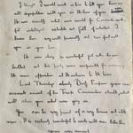 Letter from Lt Col. John Durnford Slater to the mother of LCpl. Alan Carlisle
