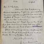 Letter from Lt. Komrower to the mother of LCpl Alan Carlisle, No.3 Cdo