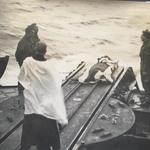 HMS Kenya. Burial at sea of LCpl Alan Carlisle No.3 Commando