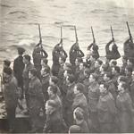 HMS Kenya. Burial at sea of LCpl Alan Carlisle No.3 Commando (3)