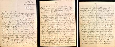 Letter from his landlady to the family of LCpl. Alan Carlisle, No.3 Cdo