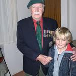 Ken Darlington MM and a young admirer