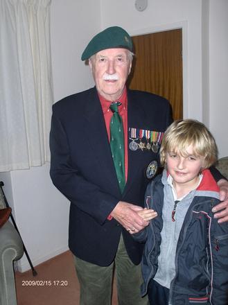 Ken Darlington MM and a young admirer