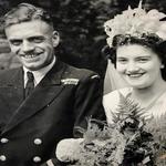 Frank Sumner and his wife Irene on their wedding day