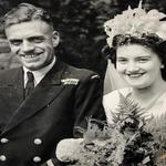 Frank Sumner (formerly No.2 Cdo) and his wife Irene on their wedding day