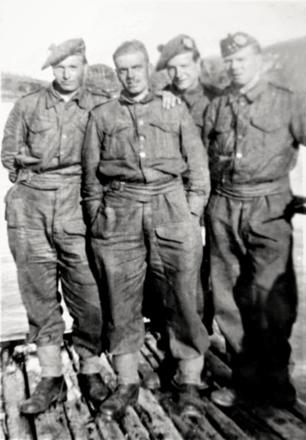 Frank Sumner, 2nd from left, possibly when in No.4 Ind. Coy